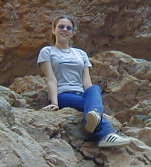 [ Caitlin in Natural Bridge Canyon ]
