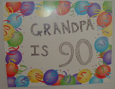 Grandpa is 90