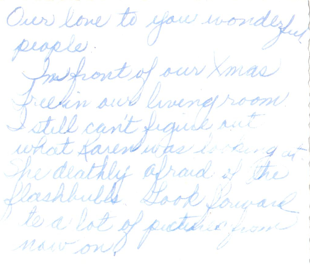 [ Christmas, 1952 back]